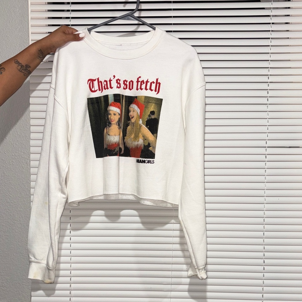 Fashion Nova White 'That's So Fetch' Graphic Sweatshirt
